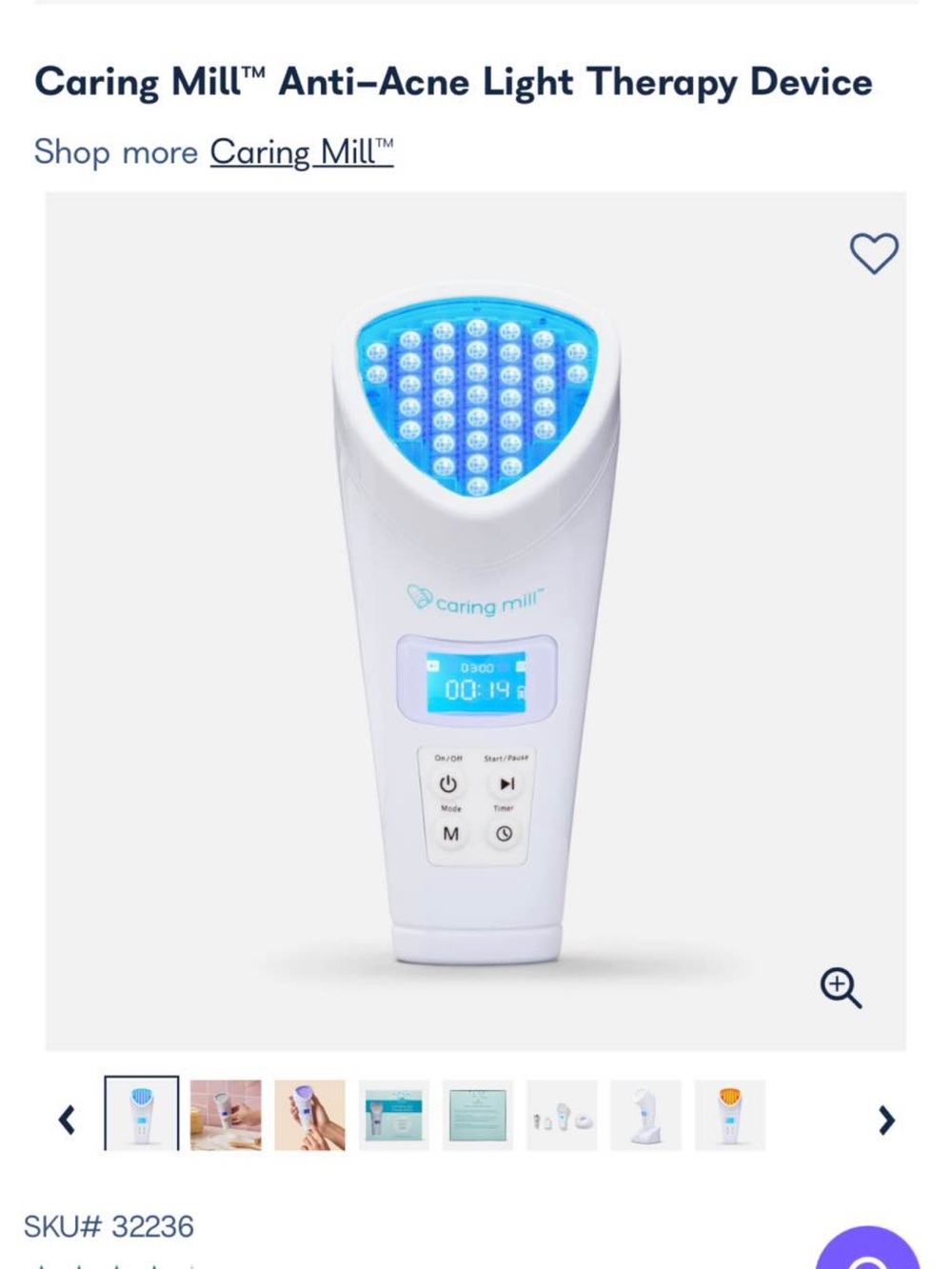 Anti-Acne Light Therapy Device - White with Blue Light